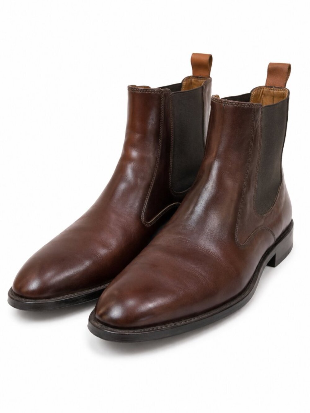 Johnston Murphy Brown Leather Chelsea Boots Mens 13 Classic Dress